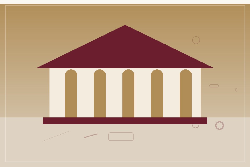 Property and classical building illustration